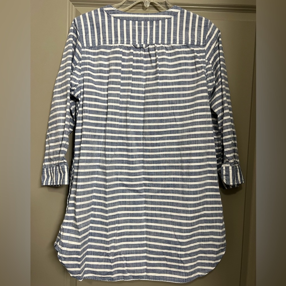 Duluth Trading Co. | Free Range Organic Chambray Tunic Top 3/4 Sleeve Size S - Picture 6 of 6